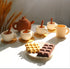 Eco-friendly wooden tea set handmade by Bali artisans for children aged 3-8